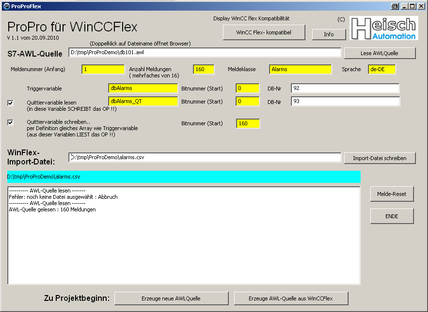 ProProFlex Main Menu
