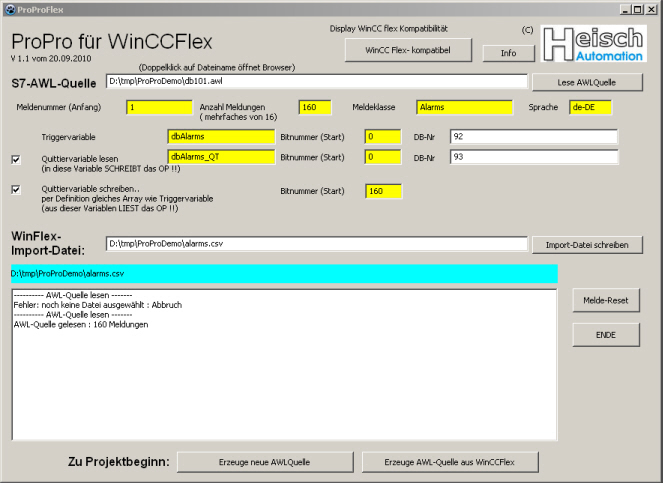 ProProFlex Main Menu