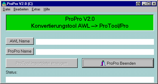 ProPro Main Menu